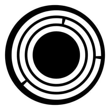 Concentric circles forming abstract geometric target maze Stock Illustration