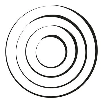Concentric circles forming abstract ripple target design Illustration