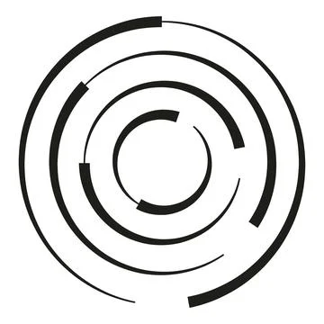 Concentric circles forming modern abstract geometric design Illustrazione stock
