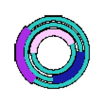 Concentric circles forming a progress chart diagram Ilustración de archivo