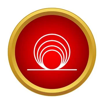 Concentric circles forming a sun or abstract logo design イラスト素材