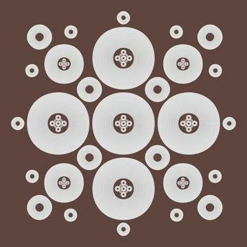 Concentric Circles Geometric Arrangement 스톡 일러스트