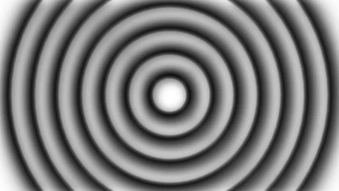 Concentric Circles with Gradient Shading on White Background rings Stock Footage 330790880