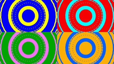 Concentric circles, hypnotic blinking, vibration. Dynamic, motion video Stock Footage 117862517