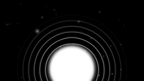 Concentric circles with light burst background. Tech concentric circles for.. Stock Footage 338348090