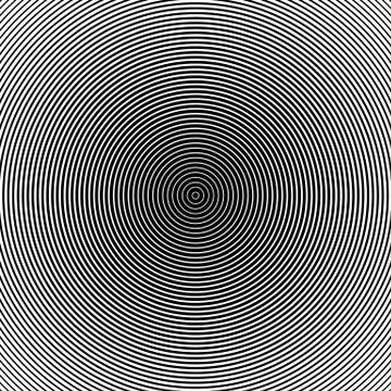 Concentric circles pattern. Abstract monochrome, geometric illustration. Stock Illustration