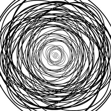 Concentric circles pattern. Abstract monochrome, geometric illustration. Stockillustratie