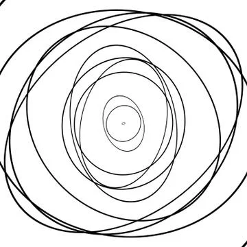 Concentric circles pattern. Abstract monochrome, geometric illustration. Stock Illustration