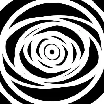 Concentric circles pattern. Abstract monochrome, geometric illustration. イラスト素材