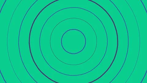 Concentric circles pattern in green and dark purple Illustrazione stock