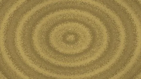 Concentric circles pattern in green grassy field Stock Illustration