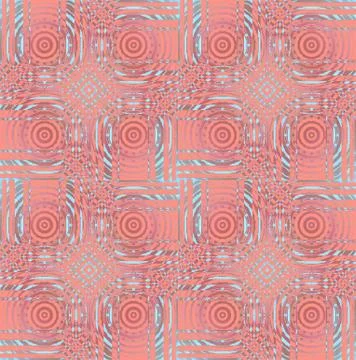 Concentric circles pattern pastel red light blue brown Stock Illustration