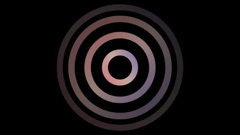Concentric circles pulse outward in an abstract motion graphic against Stock Footage 346862468
