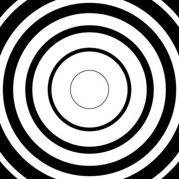 Concentric circles, radial lines pattern(s). Monochrome abstract element(s) 스톡 일러스트