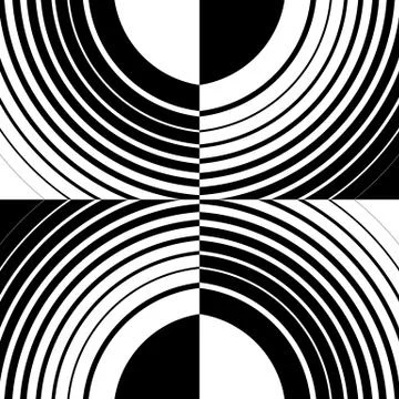 Concentric circles, rings abstract vector. Can be used as a seamless pattern. Stock Illustration