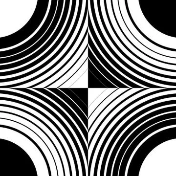 Concentric circles, rings abstract vector. Can be used as a seamless pattern. Stock Illustration