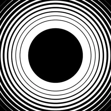 Concentric circles, rings abstract vector. Can be used as a seamless pattern. 库存插图