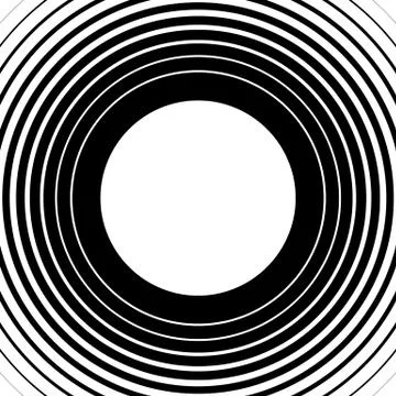 Concentric circles, rings abstract vector. Can be used as a seamless pattern. Stock Illustration