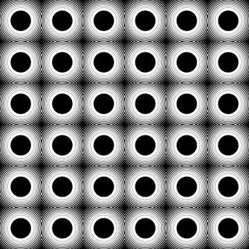 Concentric circles, rings abstract vector. Can be used as a seamless pattern. Stock Illustration