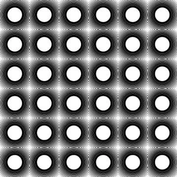 Concentric circles, rings abstract vector. Can be used as a seamless pattern. Stock Illustration