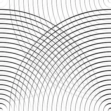 Concentric circles seamless monochrome pattern. Abstract geometry background Stock Illustration