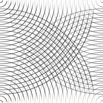 Concentric circles seamless monochrome pattern. Abstract geometry background Illustrazione stock