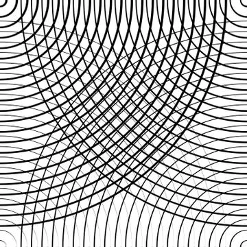 Concentric circles seamless monochrome pattern. Abstract geometry background Illustrazione stock