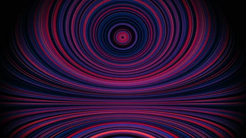 Concentric circles. Spherical abstract animation. Fish-eye lens distortion. Stock Footage 155754381