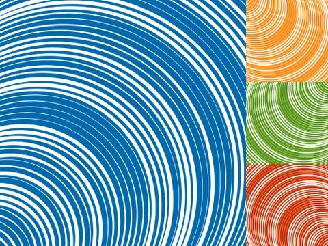 Concentric circles,concentric rings abstract geometric pattern. Radial, radia Stock Illustration