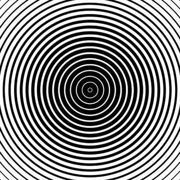 Concentric circles,concentric rings abstract geometric pattern. Radial, radia Stock Illustration