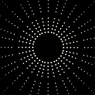 Concentric Circular Background With Dots. Halftone Circle Dots Texture Stock Illustration