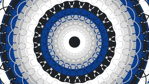 Concentric circular design featuring layered rings in blue black gray and whi Illustration