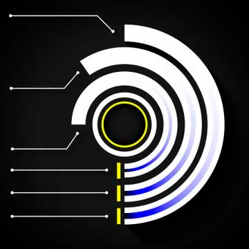 Concentric circular infographics Stock Illustration