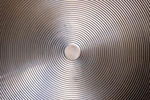 Concentric Circular Metallic Texture Surface Background Stock Photos