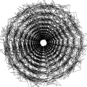 Concentric circular pattern. Random burst, radiating, radial element with dis Illustrazione stock