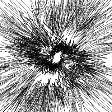 Concentric circular pattern. Random burst, radiating, radial element with dis Stock Illustration