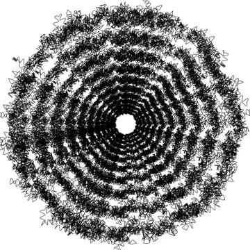 Concentric circular pattern. Random burst, radiating, radial element with dis Stock Illustration