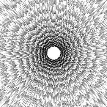 Concentric circular pattern. Random burst, radiating, radial element with dis Stock Illustration