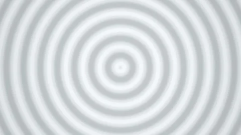 Concentric circular rings expand outward in a smooth looping motion Stock Footage 342211990
