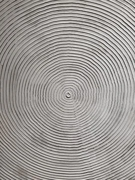 Concentric circular textured wall pattern Foto stock