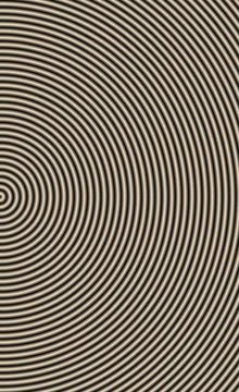 Concentric circular wave pattern, hypnotic brown and white ripples, illustati Stock Illustration