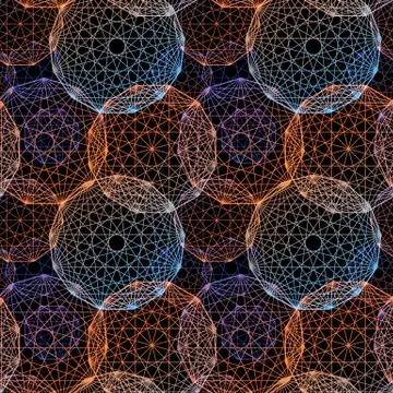 Concentric colored circles, seamles pattern Stock Illustration