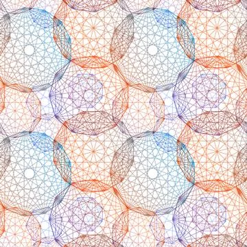 Concentric colored circles, seamles pattern Illustrazione stock