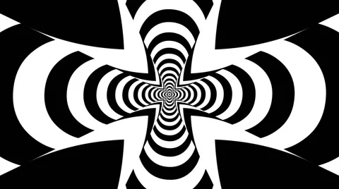 Concentric dashing compressed rounded crosses Video stock 49234188