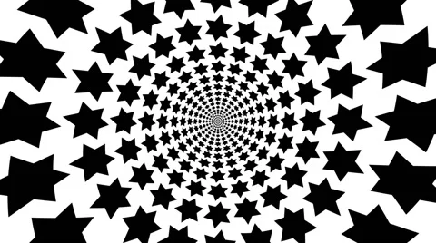 Concentric, dashing, rotating hexagon, star of David - optical, visual illusion 스톡 동영상 42843246