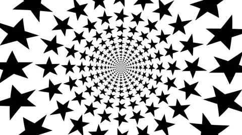 Concentric, dashing, rotating star, pentagram - optical, visual illusion Vídeos de archivo 42844888