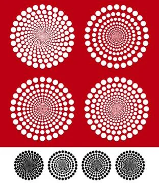 Concentric dot elements Stockillustratie