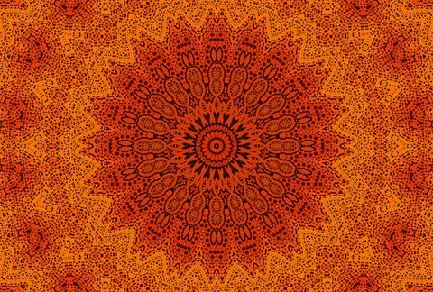 Concentric dotted pattern Abstract orange background with radial dotted pa... Stock Photos