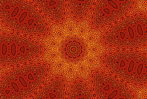 Concentric dotted pattern Abstract orange background with concentric dotte... Stock Photos