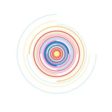 Concentric elements of a circle Stock Illustration